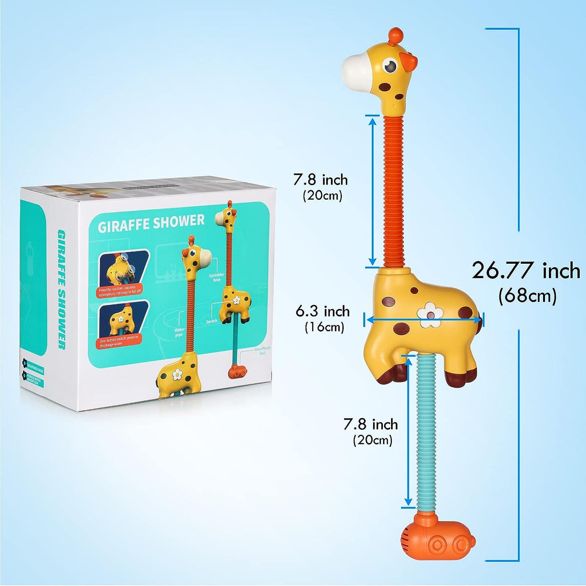 Badespaß Giraffe – Kinderfreundlicher Duschkopf