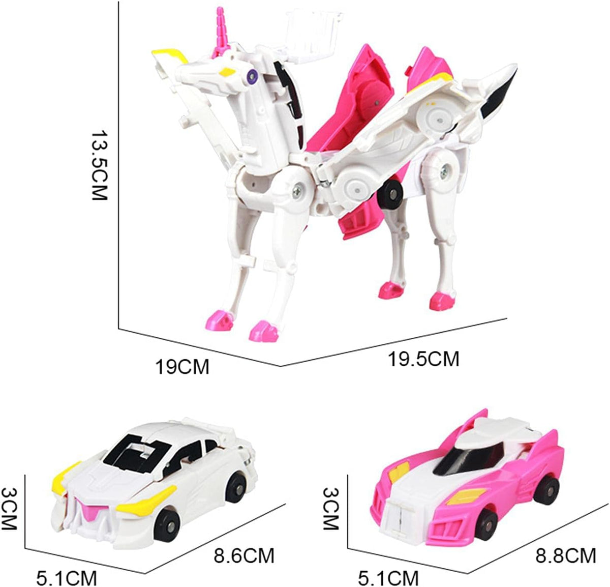 Verwandlungswunder – Einhorn-Transformer Auto