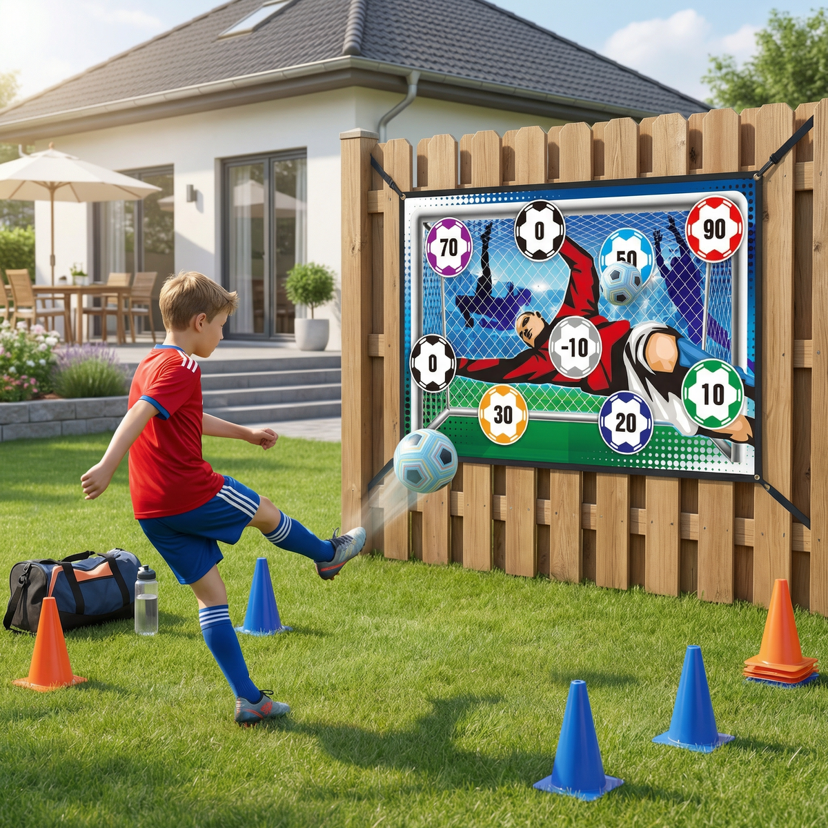 Klebende Fußball Zielschuss Wand – Indoor & Outdoor Trainings- und Spielset