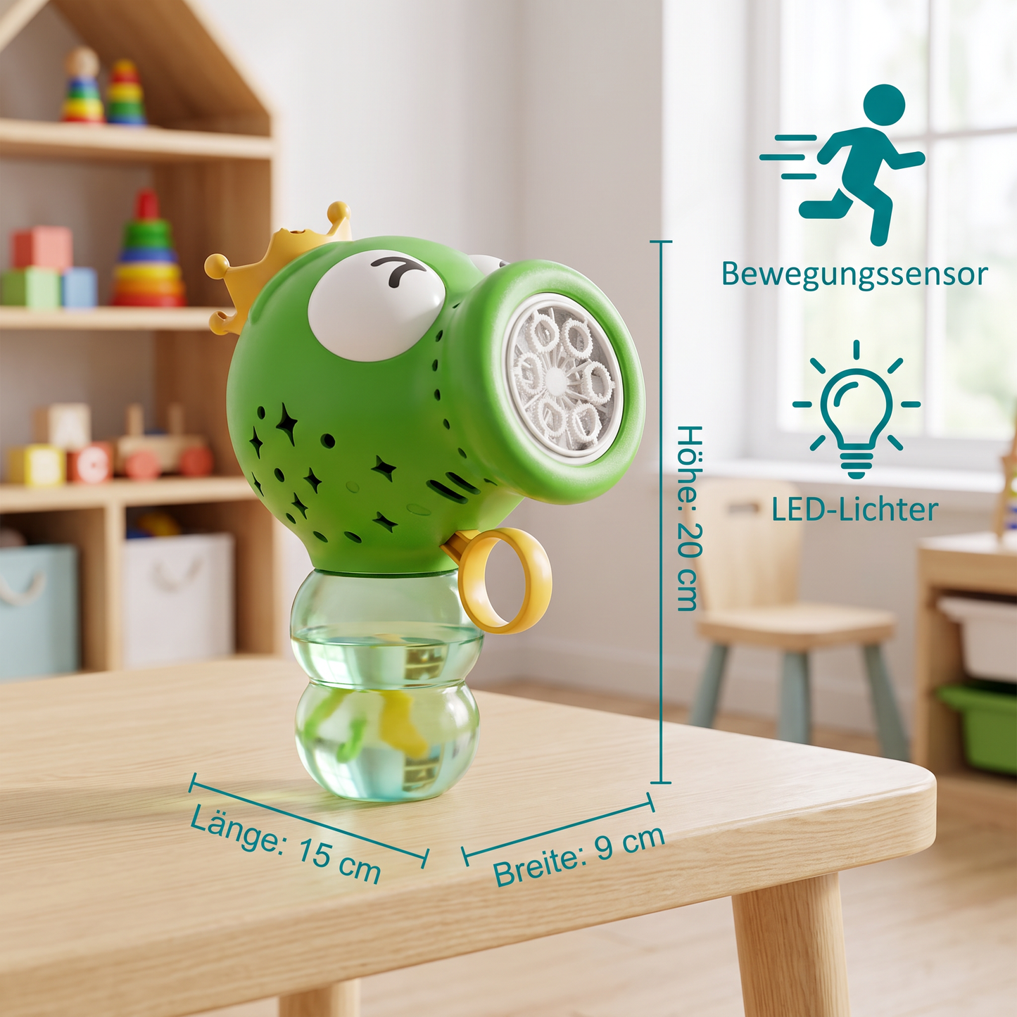 Niedliche automatische Seifenblasenmaschine – Elektrischer Seifenblasenmacher für Kinder