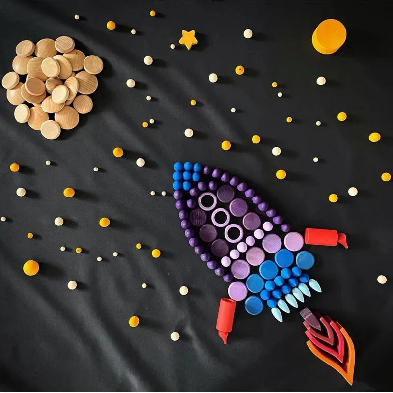 Kreativer Spielspaß – Bunte Holzbausteine