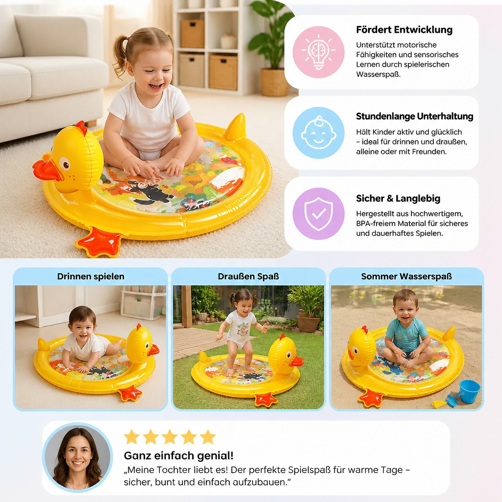 2-in-1 Enten-Wasserspielmatte