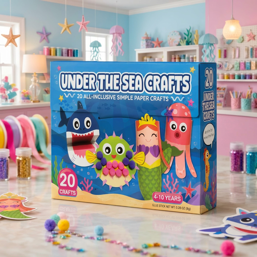 Kinder-Papierbastelbox – 20 einfache DIY-Bastelprojekte für Kinder von 3–10 Jahren mit Klebestift, Klebeband und Umschlägen