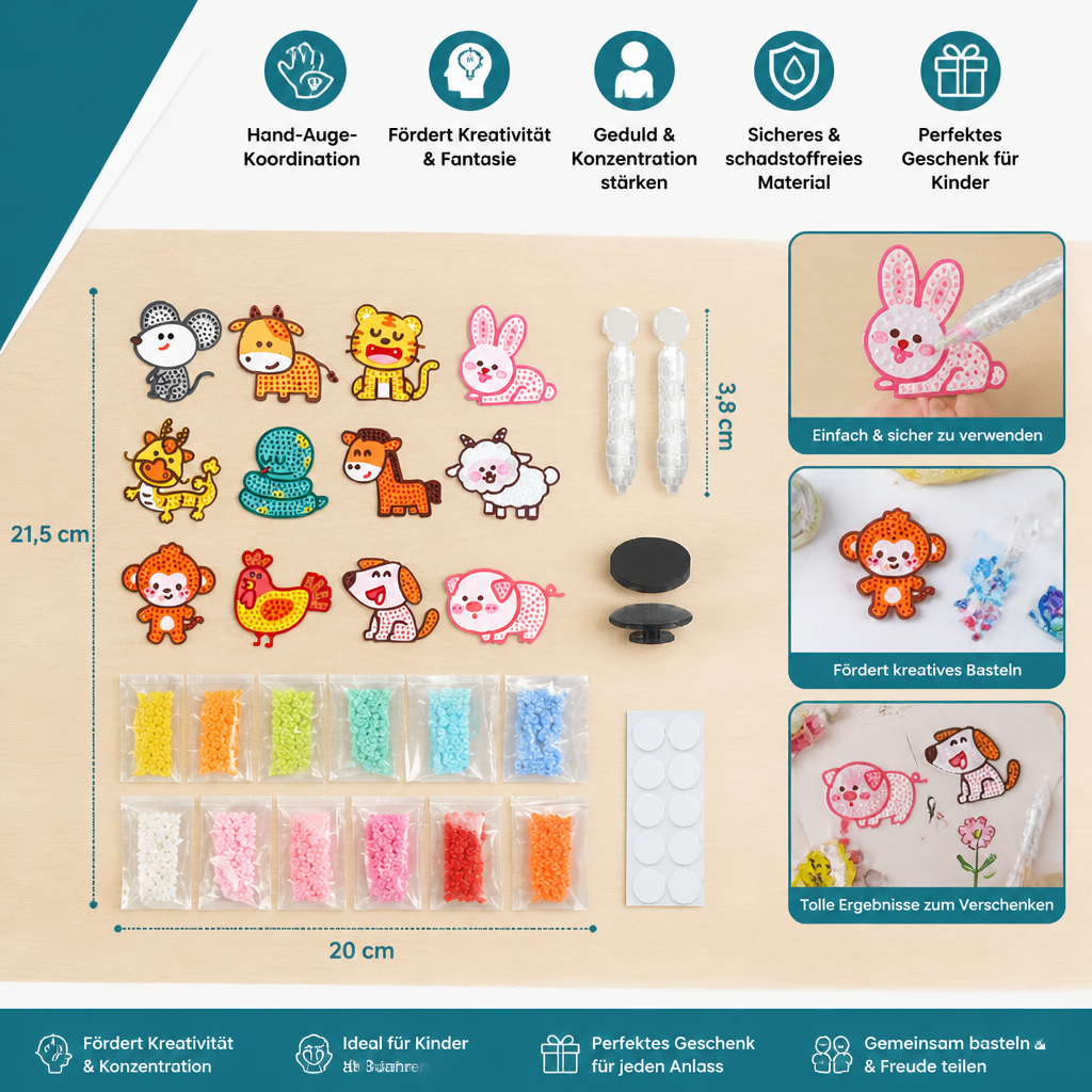 DIY-Punktperlen-Sticker-Bastelset für Kinder