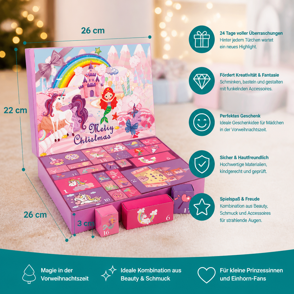 Einhorn- & Prinzessinnen-Überraschungs-Adventskalender für Mädchen