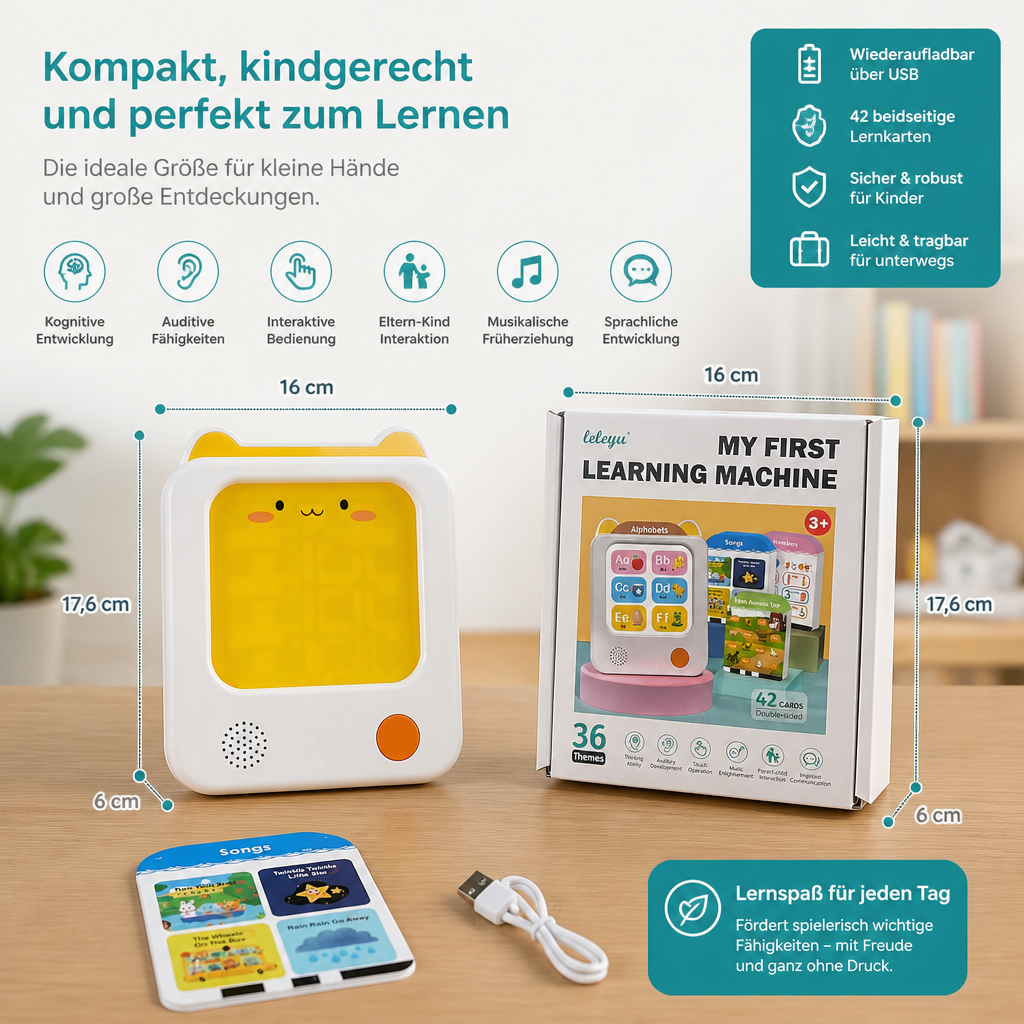 Interaktiver Englisch-Lernkartenleser für Kinder – Pädagogisches Lernspielzeug
