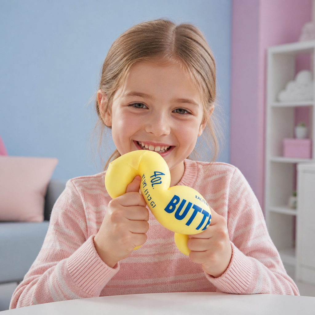 Jumbo-Squishy-Butter-Stick – Langsam aufquellender Stressball und sensorisches Fidget-Spielzeug