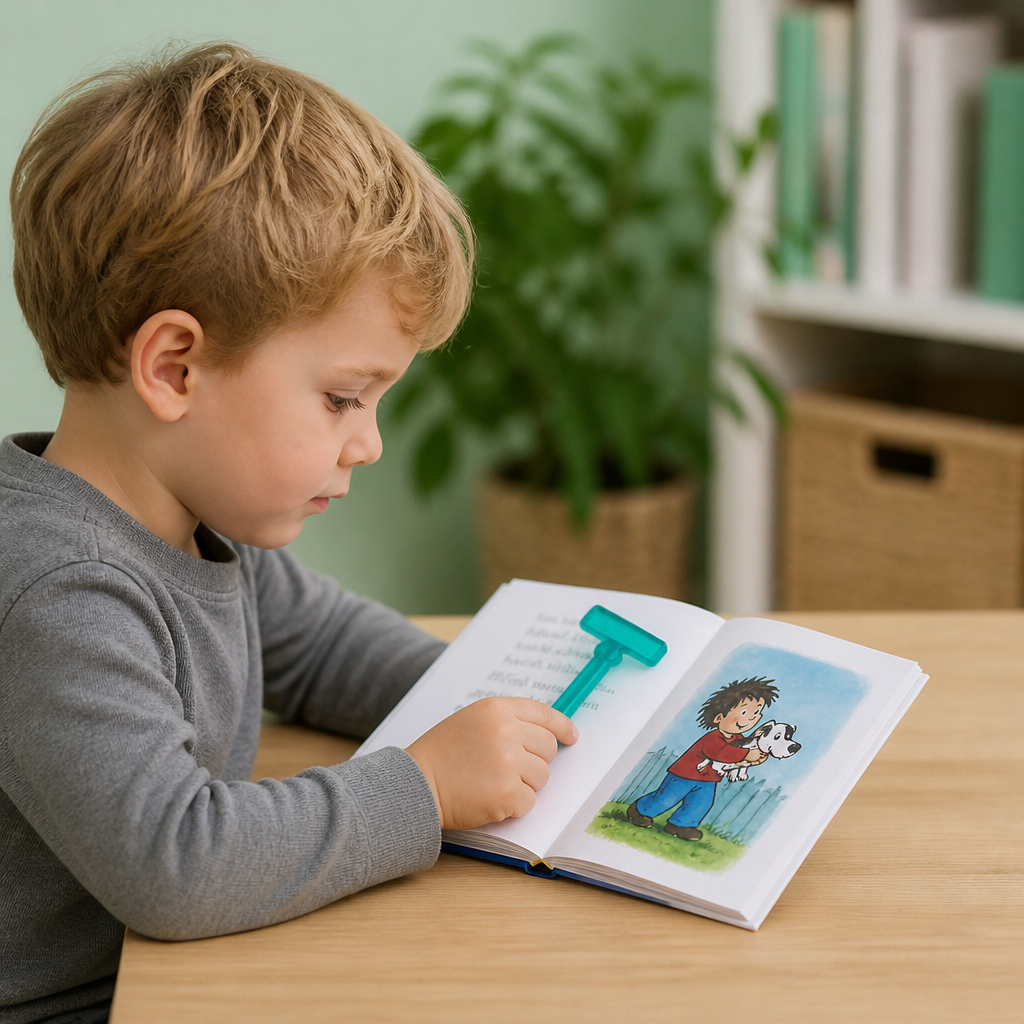 Finger-Lesehilfe für Kinder – Transparente Lesezeilenhilfe
