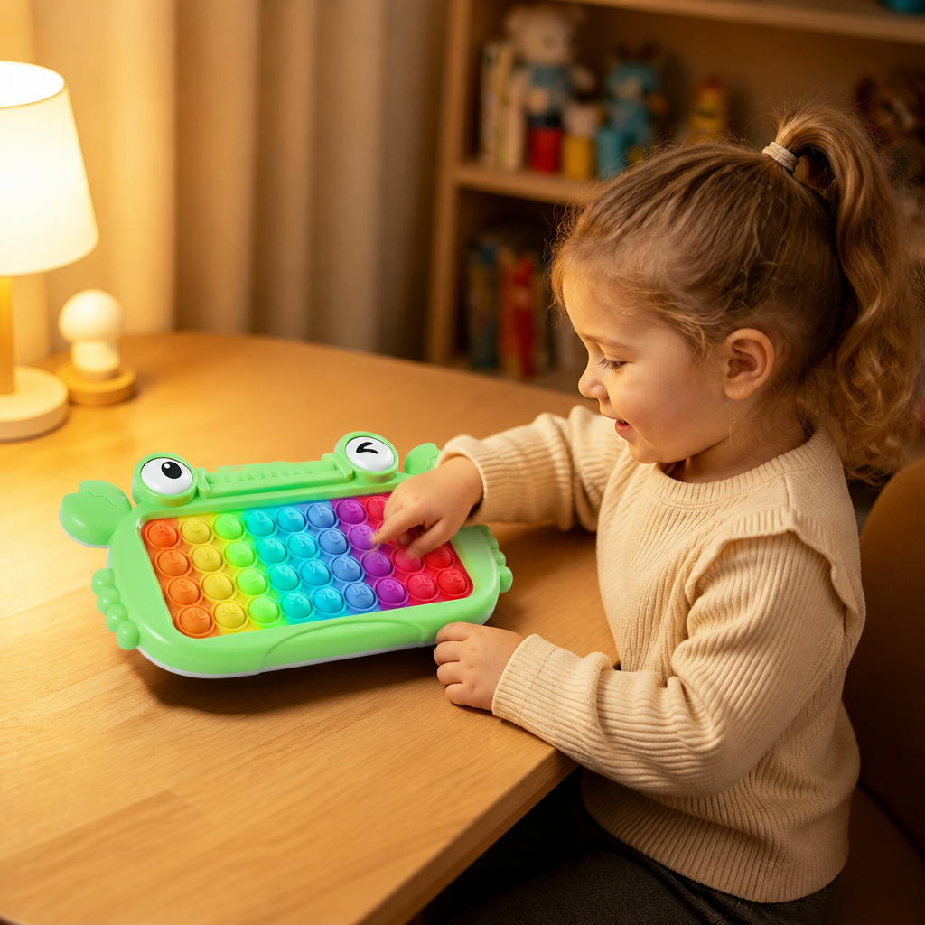 Interaktives sprechendes Lernkarten-Tablet mit Pop-It-Tastatur, Buchstabier- & Phonetikspielen