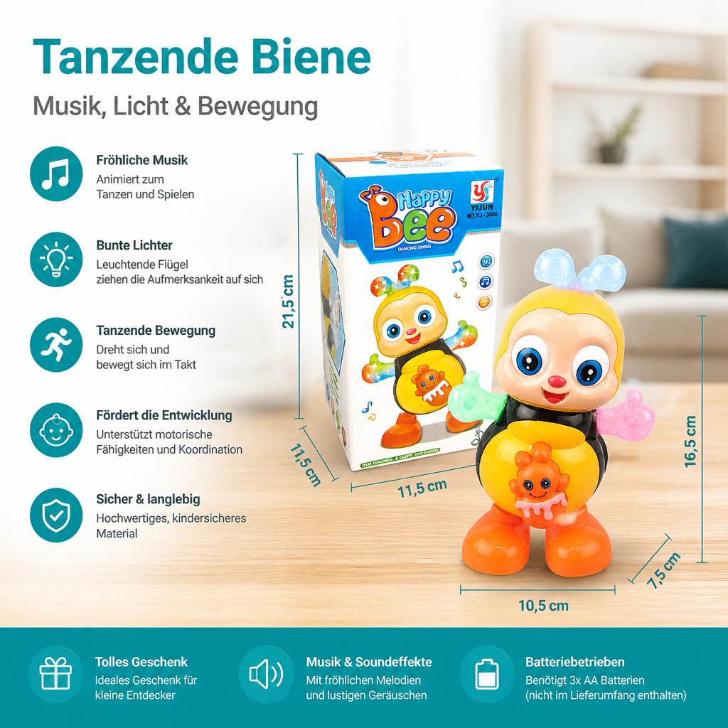 Musikalisches tanzendes Bienen-Spielzeug mit Licht & Musik