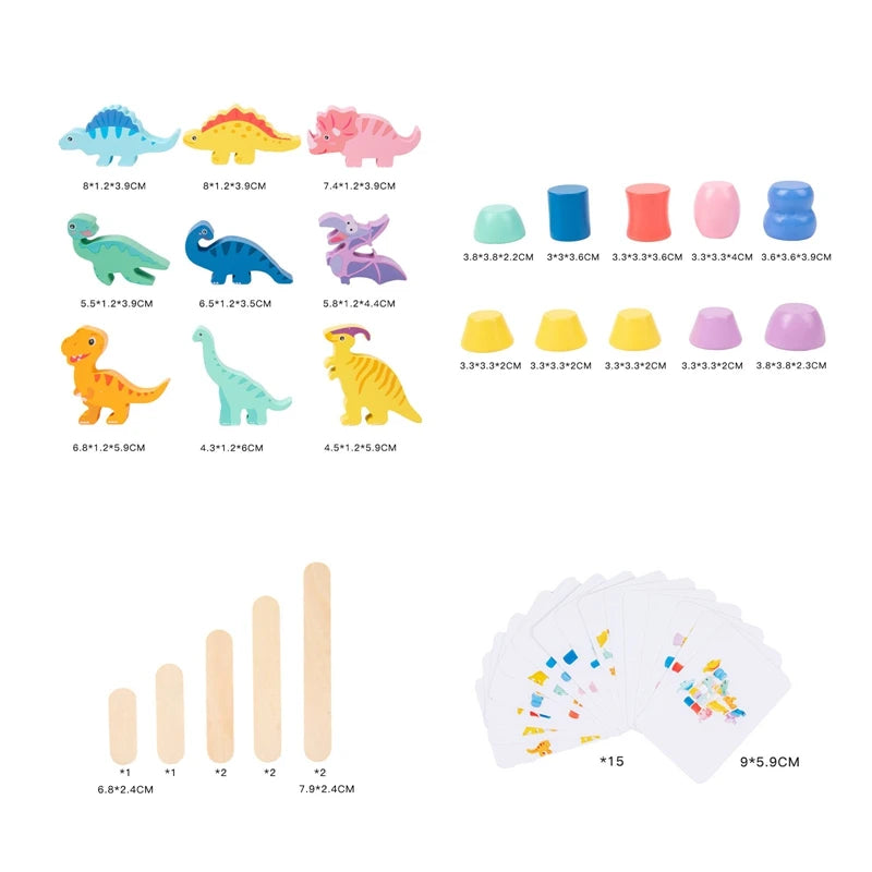 Montessori Dinosaurier Stapelspiel