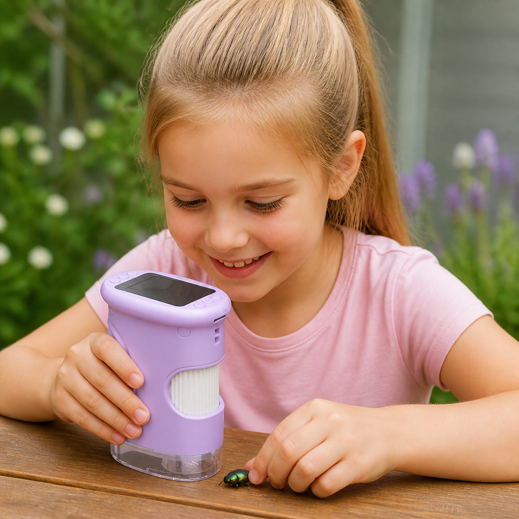 2-in-1 Digitales Mikroskop & Teleskop für Kinder mit Foto- und Videokamera