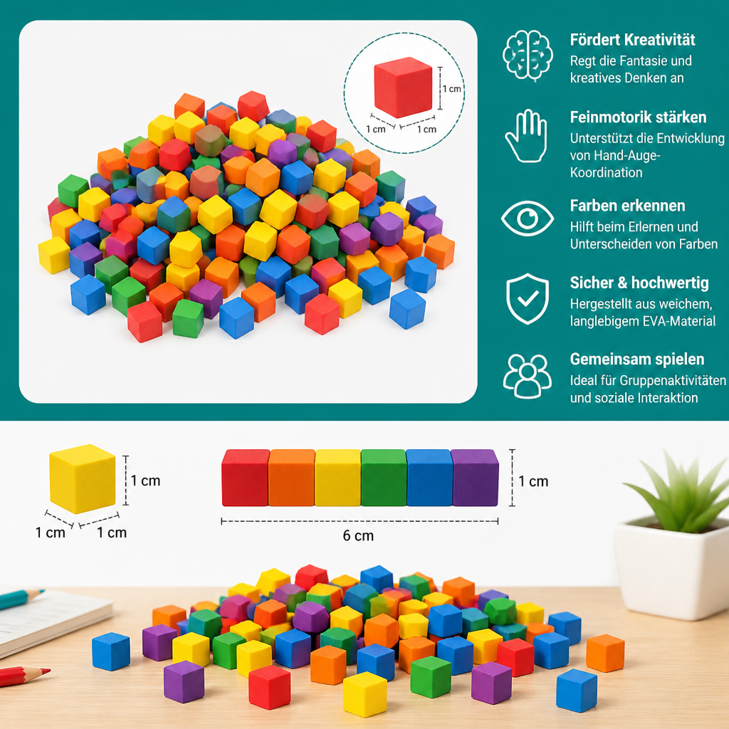 Kreative sensorische Klebewürfel – Sticky Cubes