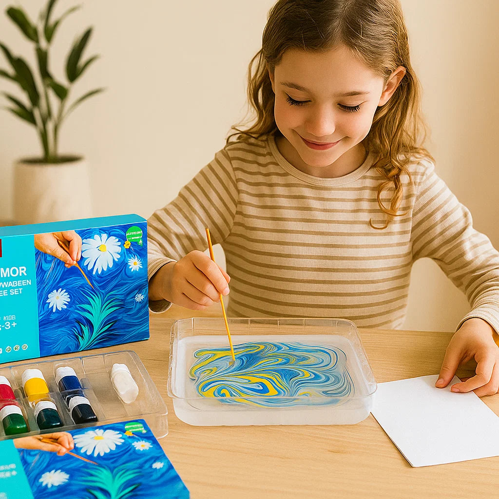 Kreatives Marmor Wasserfarben Spiel Set