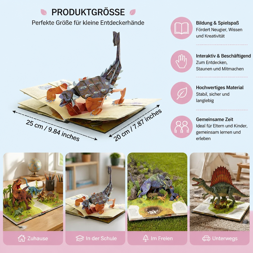 Interaktive 3D-Dinosaurier-Pop-up-Enzyklopädie