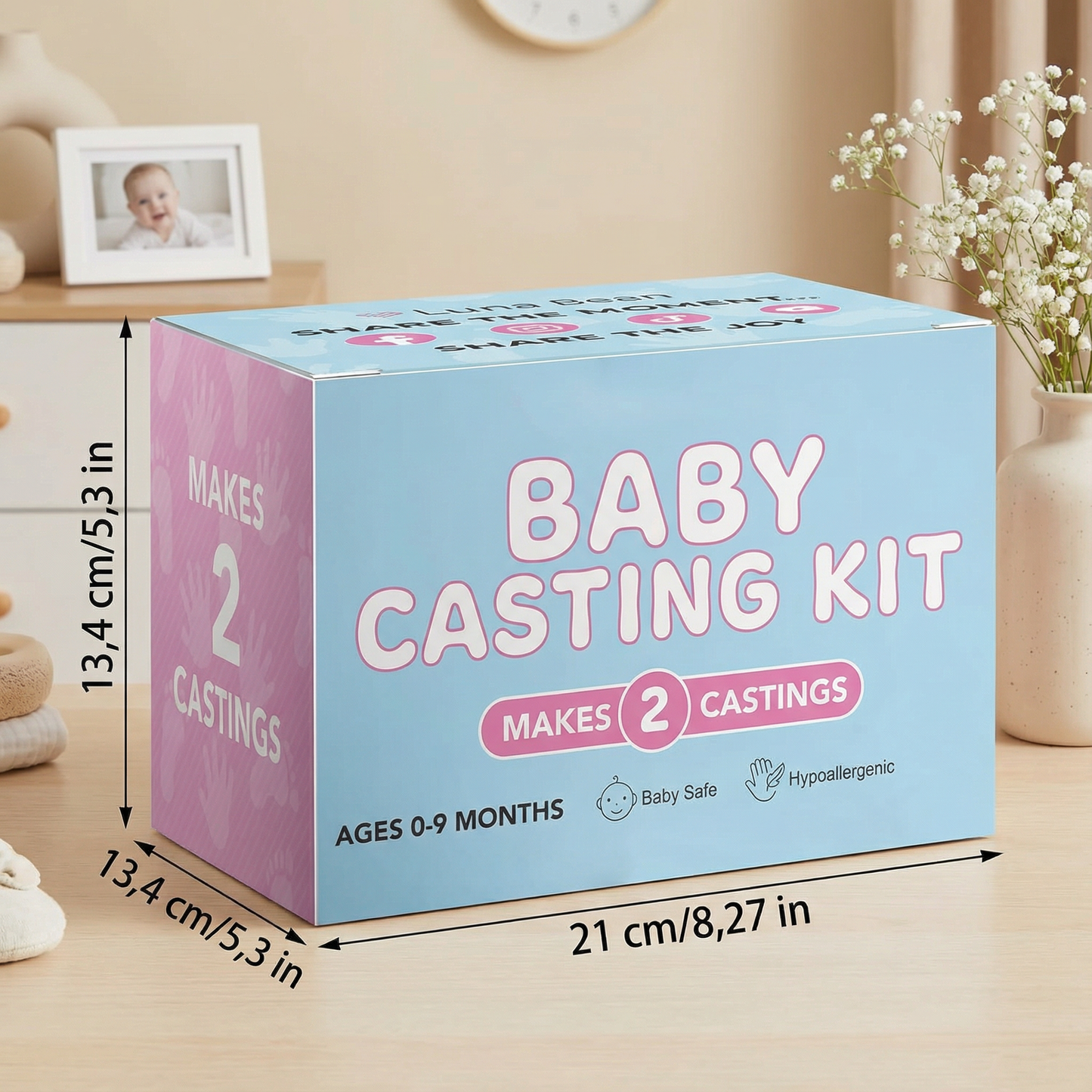 Baby Hand- & Fußabdruck-Set – Erinnerungsset für Neugeborene & Eltern