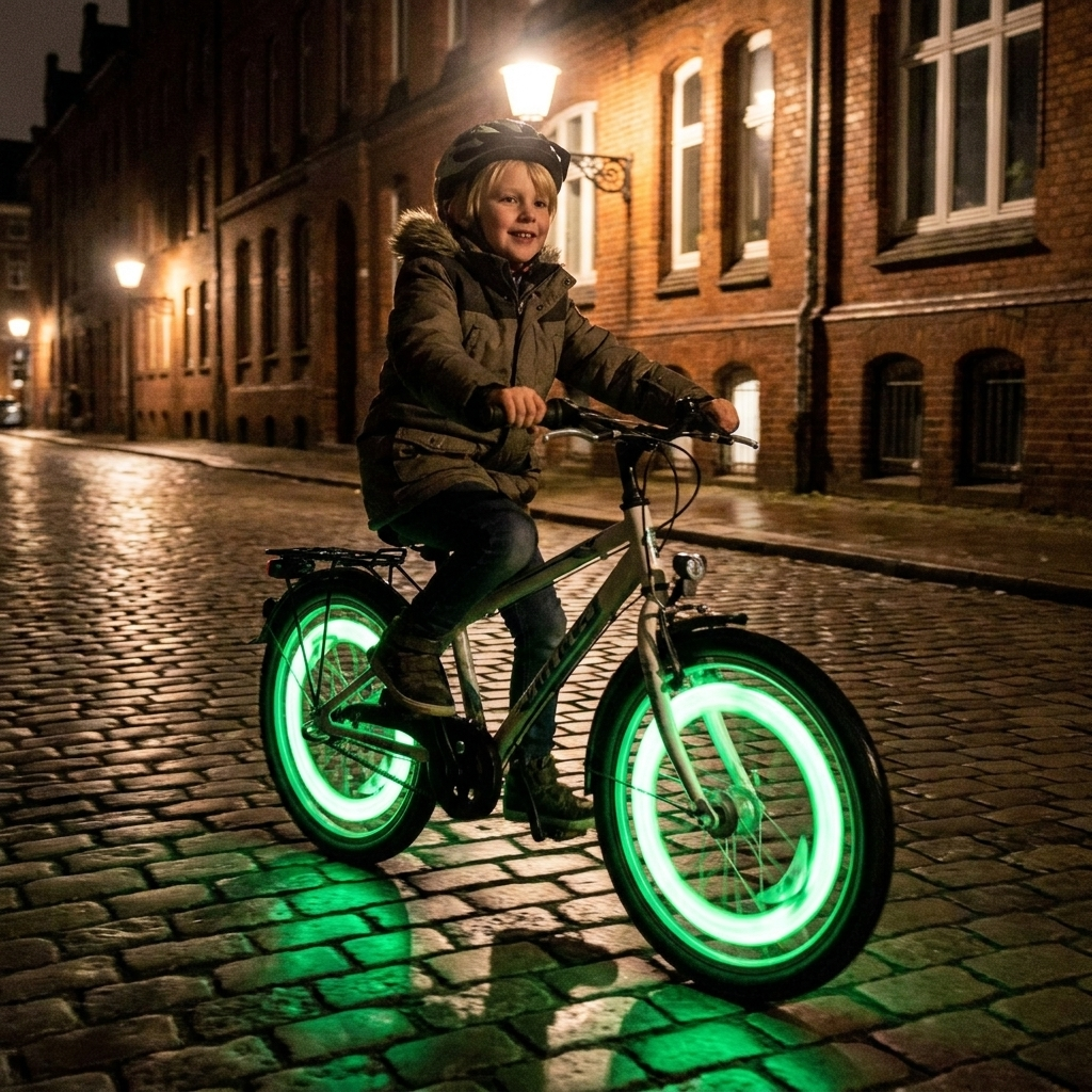 Bunte LED-Speichenlichter fürs Fahrrad