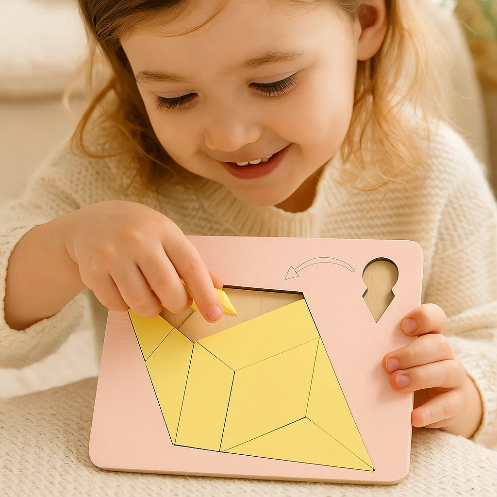 Tangram Rätsel Puzzle Spiel aus Holz