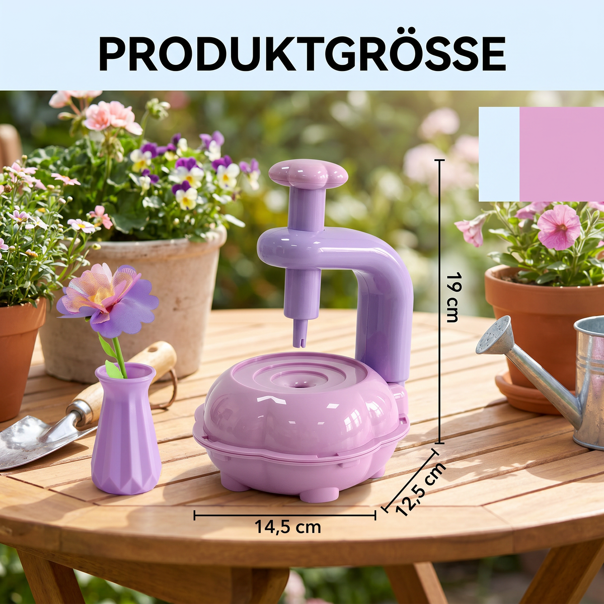 Kinder Blumenstrauß Bastelset mit Pressmaschine – DIY Kreativset für Mädchen