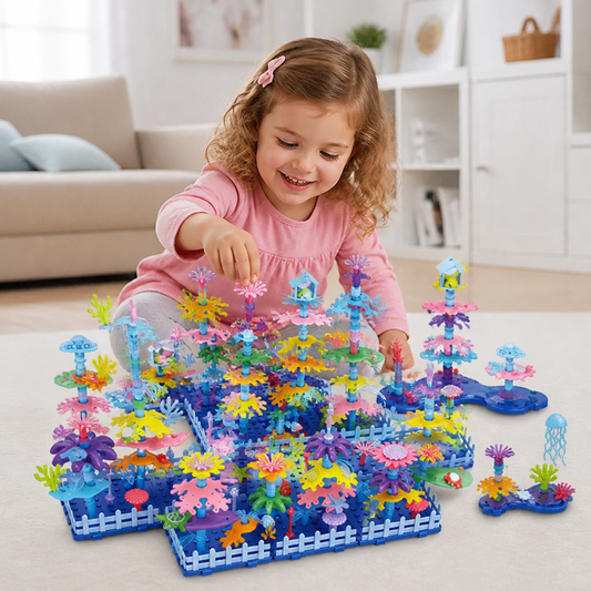 Kinder Blumengarten Steckspiel – Kreatives Bauset