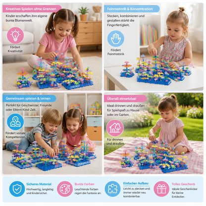 Kinder Blumengarten Steckspiel – Kreatives Bauset