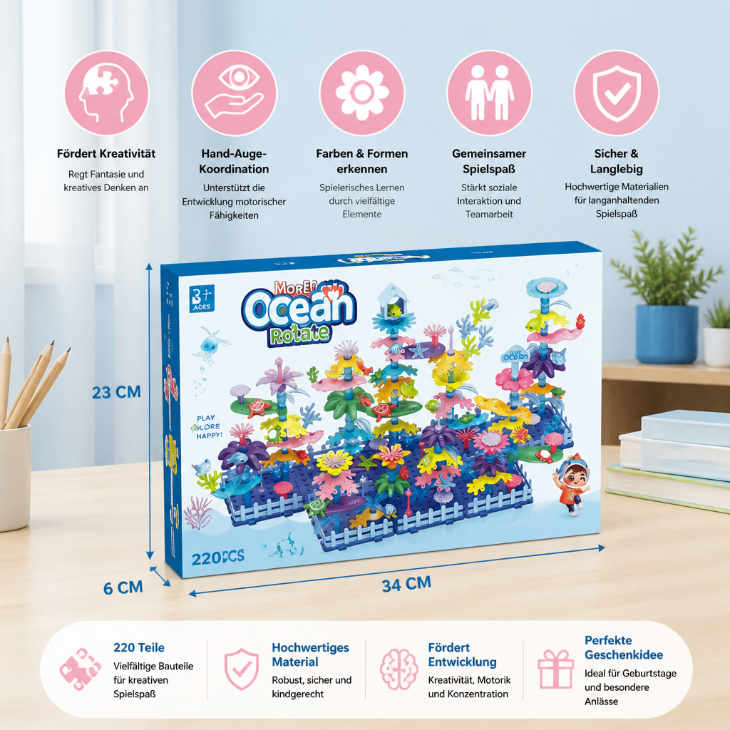 Kinder Blumengarten Steckspiel – Kreatives Bauset