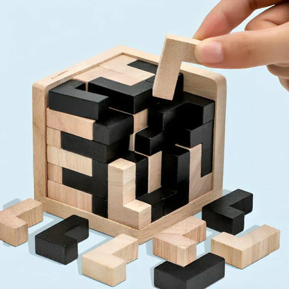 3D Holz-Puzzle - Denkspiel Meister