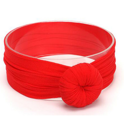 Baby Turban Stirnband Mädchen – Weiches Knotenmuster Haarband