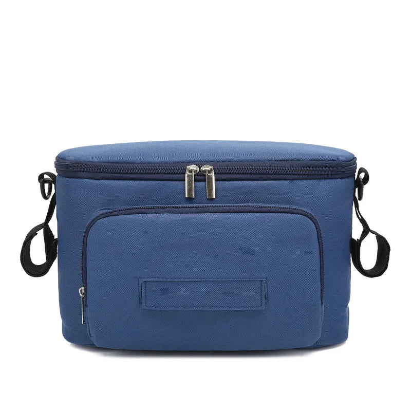 Multifunktionale Kinderwagen-Tasche mit Isolierfach und Feuchttuchspender