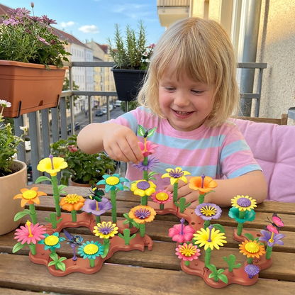 Blumen-Garten Steckspiel für Kinder – Kreatives Pflanz & Lernspielzeug für kleine Gärtnerinnen und Gärtner
