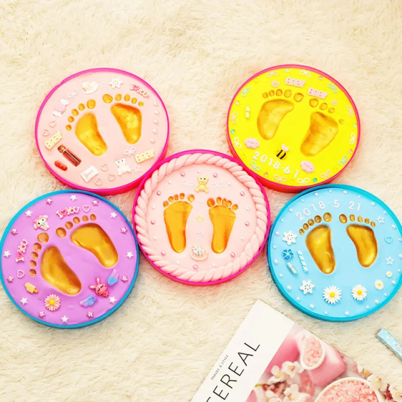 Baby Handabdruck Set mit Ton – Fußabdruck Erinnerung DIY