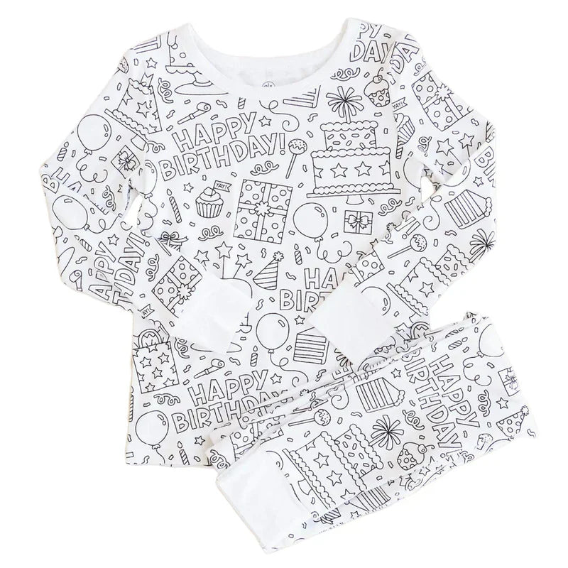 Kreativer Kinder Pyjama zum selber ausmalen