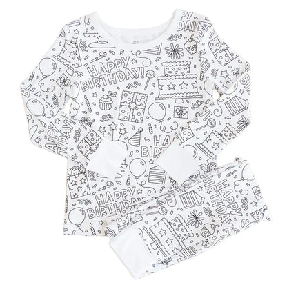 Kreativer Kinder Pyjama zum selber ausmalen