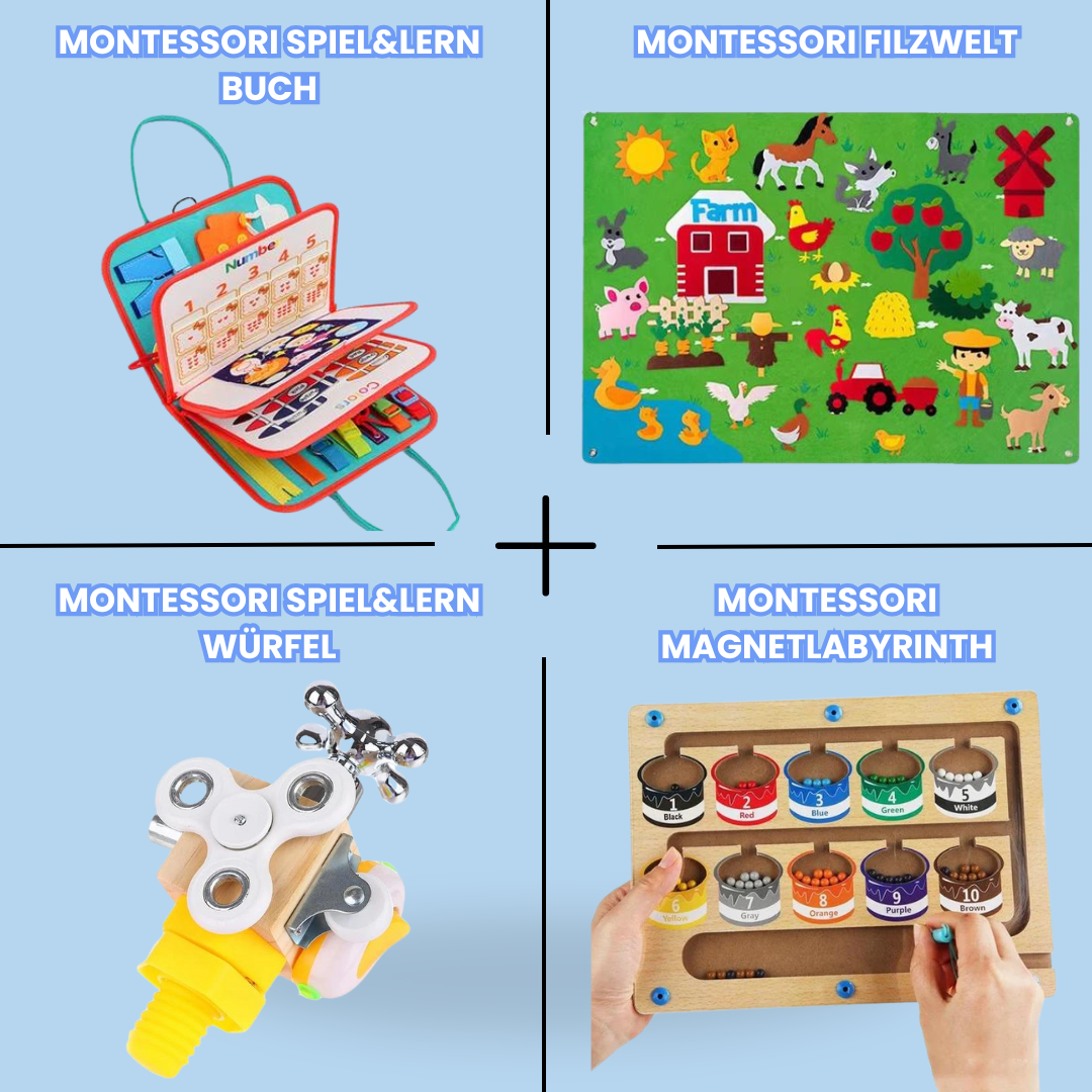 Montessori 4-in-1 Spiel&Lern Set