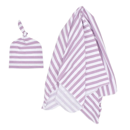 Baby Wickeltuch Set mit Mütze – Weiches Neugeborenen Pucktuch