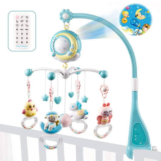 Baby-Mobile mit Musik und Lichtprojektion - Einschlafhilfe für Neugeborene
