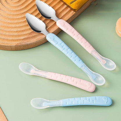 2-in-1 Silikon Löffel für Babys