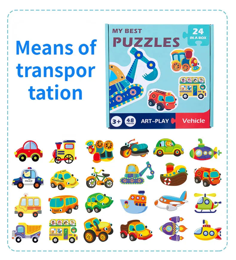 Lernspaß mit bunten Motiven – Pädagogisches Kinderpuzzle