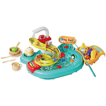Interaktiver Wasserspaß – Spielküche und Angelset für Kinder