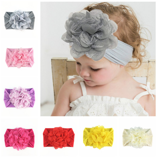 Baby Haarband mit Blume – Weiches Stirnband für Neugeborene & Kleinkinder