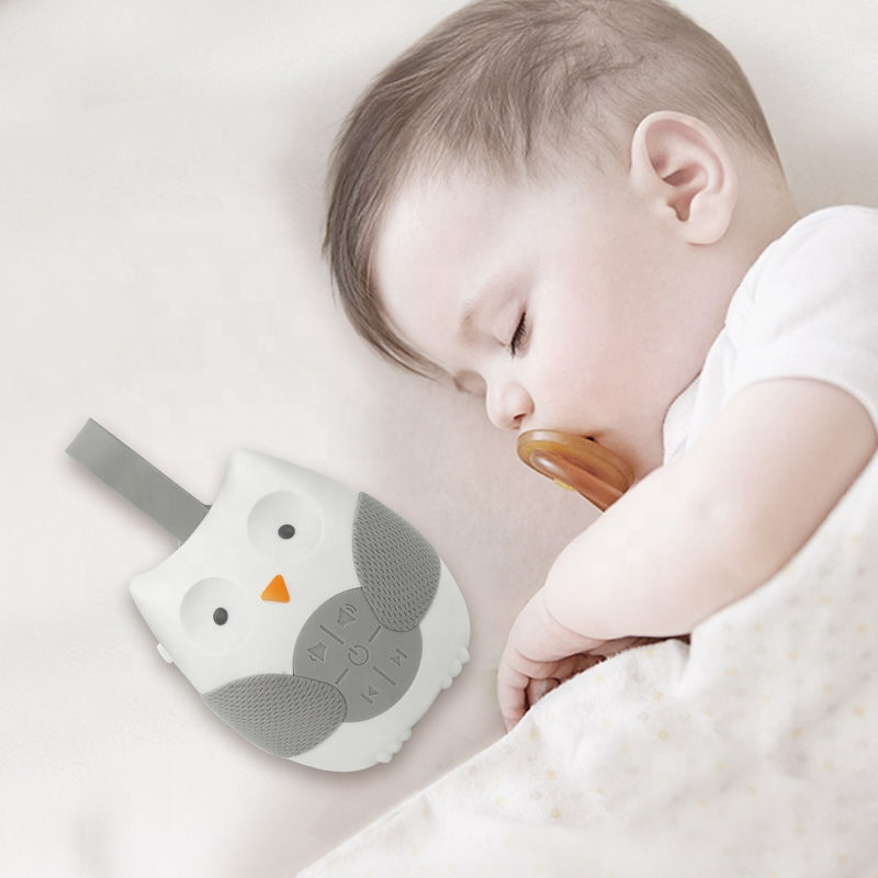 Einschlafhilfe Eule mit Musik & Geräuschen – Tragbarer Soundmaschine für Babys