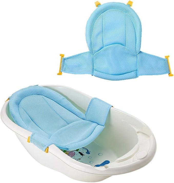 Faltbare Baby Badewanne mit Anti-Rutsch Baby Sitz und Sicherheitsgurt