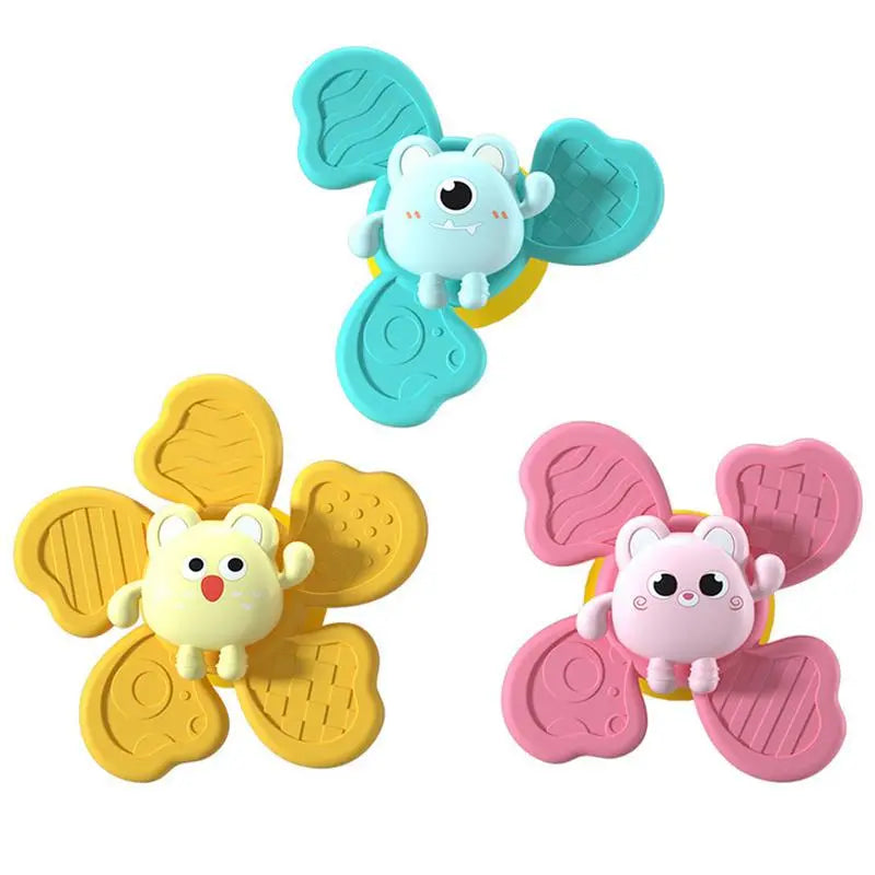 Bunte Baby-Badespielzeuge mit Saugnapf – 3er-Set