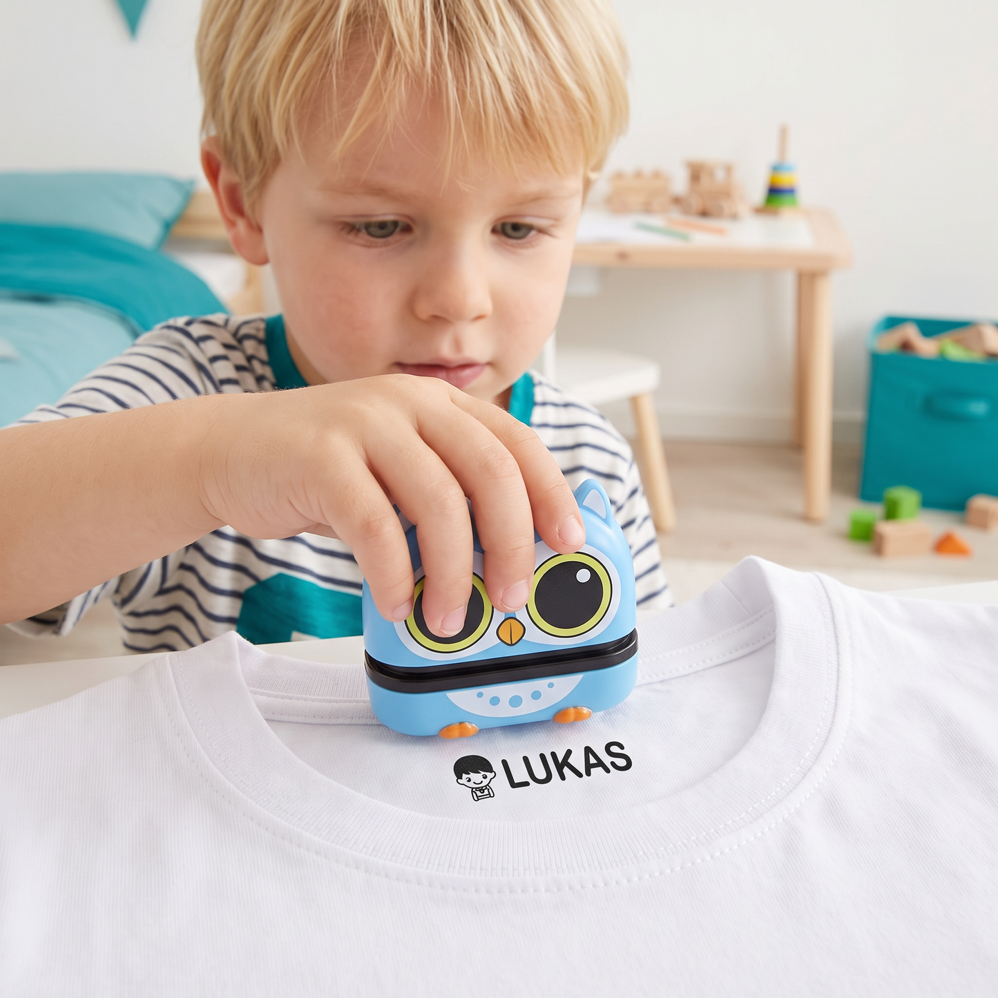 Personalisierter Namensstempel für Kinder – dauerhaft für Kleidung und Schulmaterialien