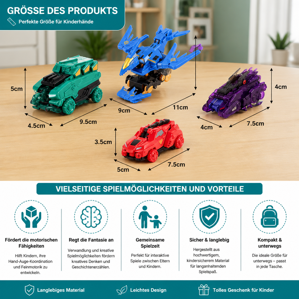 Springendes Verwandlungs-Rennauto-Spielzeug