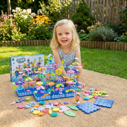 Kinder Blumengarten Steckspiel – Kreatives Bauset