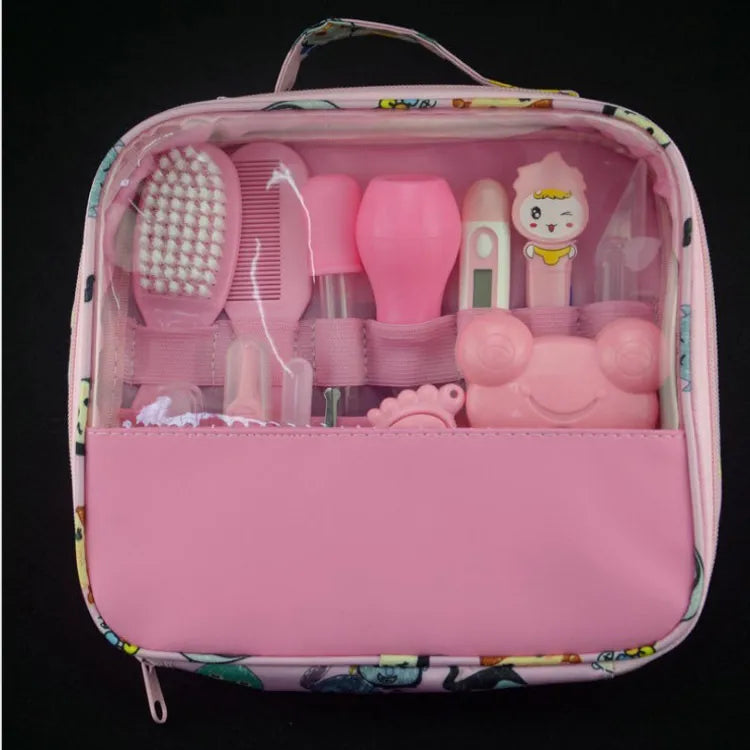Baby Pflege Set mit Thermometer, Bürste und Nagelknipse
