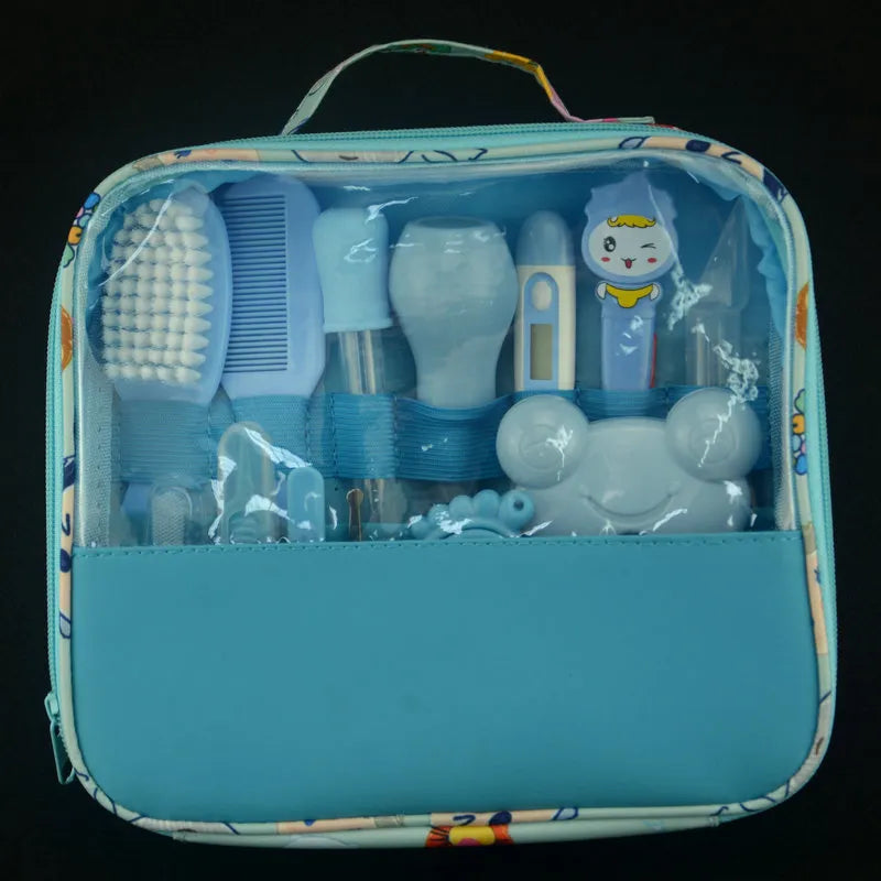 Baby Pflege Set mit Thermometer, Bürste und Nagelknipse