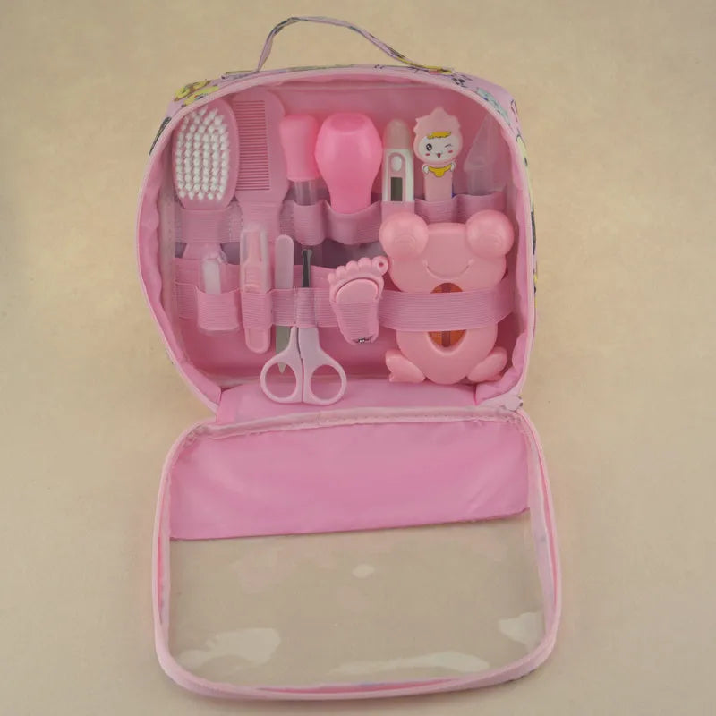 Baby Pflege Set mit Thermometer, Bürste und Nagelknipse