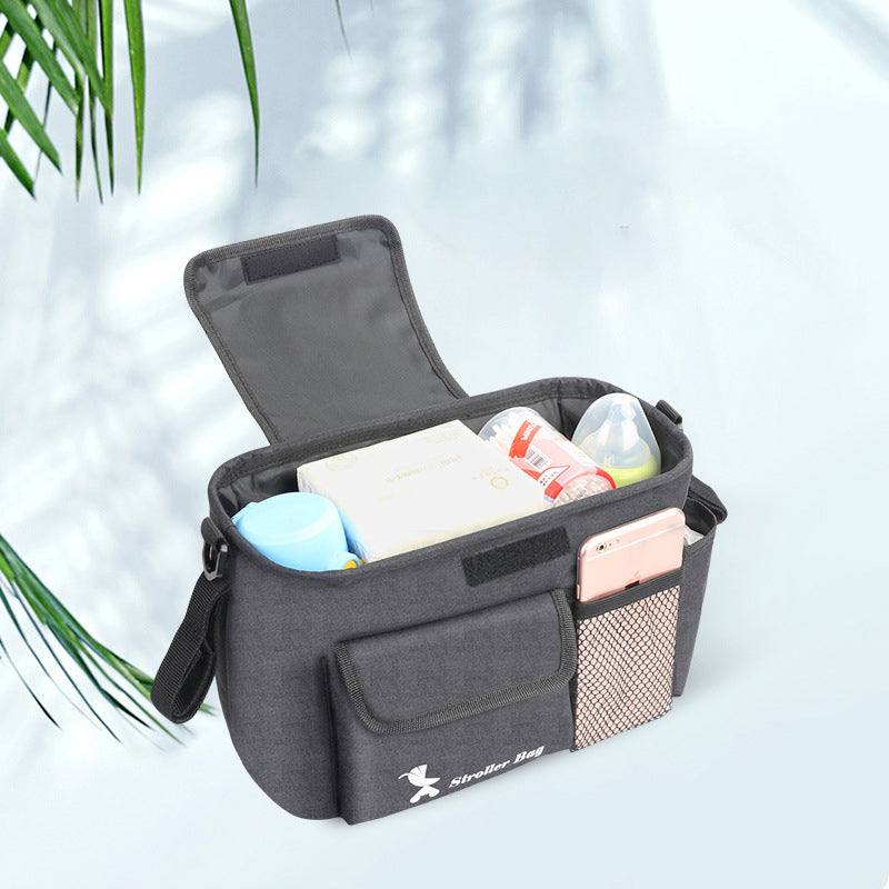 Praktische Stroller Tasche für Kinderwagen – Organizer mit Schultergurt und Fächern